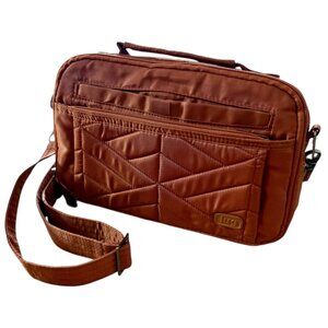 Lug Scoop Crossbody Orange Travel RFID Adjustable Removable Strap Zip Pocket